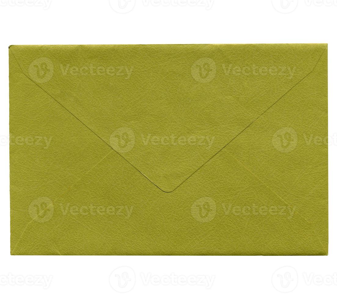 groene envelop geïsoleerd foto