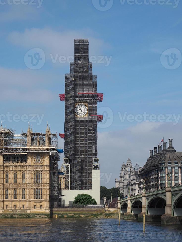 de big ben-conservatiewerken in londen foto