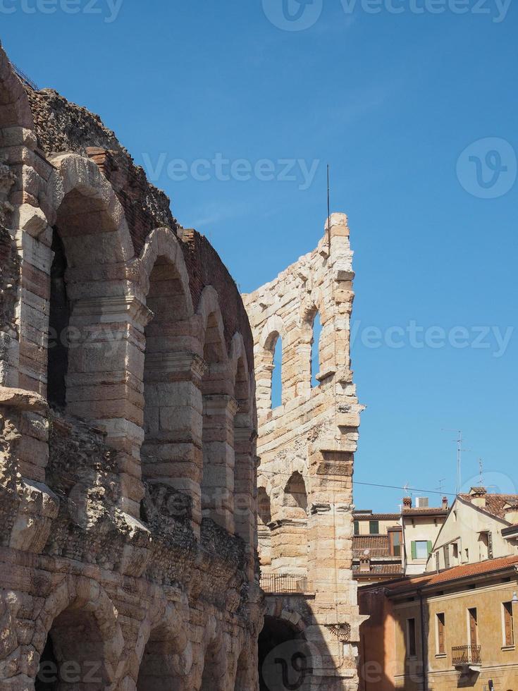 Romeins amfitheater in de arena van verona foto