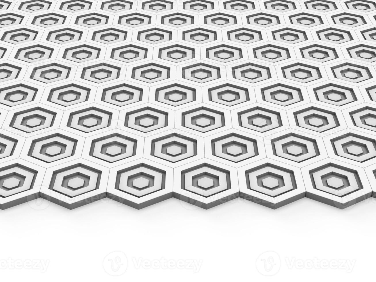 Hoi tech abstract wit zeshoek vormen achtergrond foto