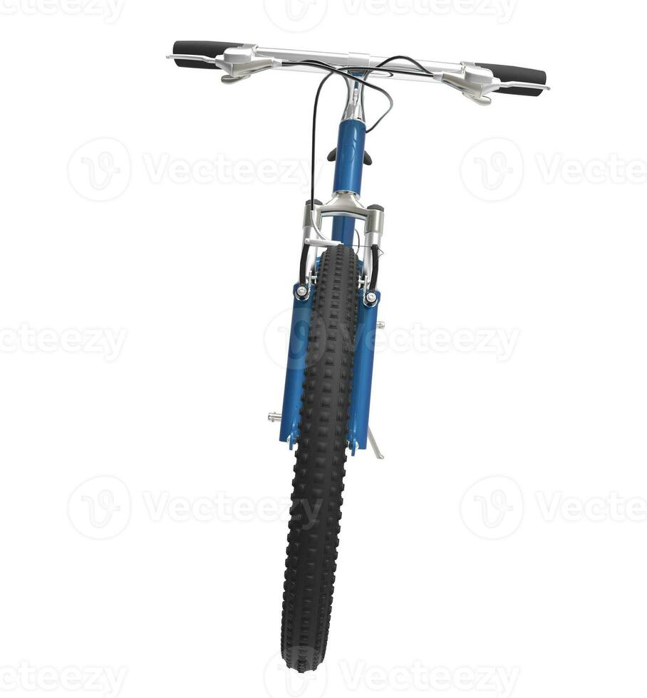 fiets blauw voorkant foto