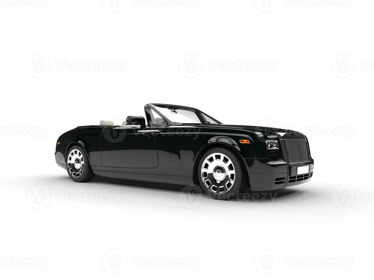 zwart luxe auto - studio schot - geïsoleerd Aan wit achtergrond foto