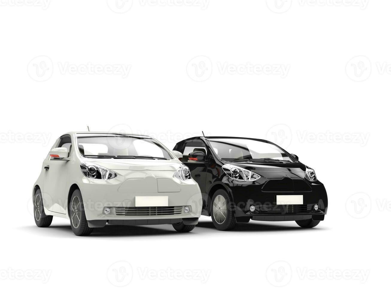 koel zwart en wit compact stedelijk auto's foto