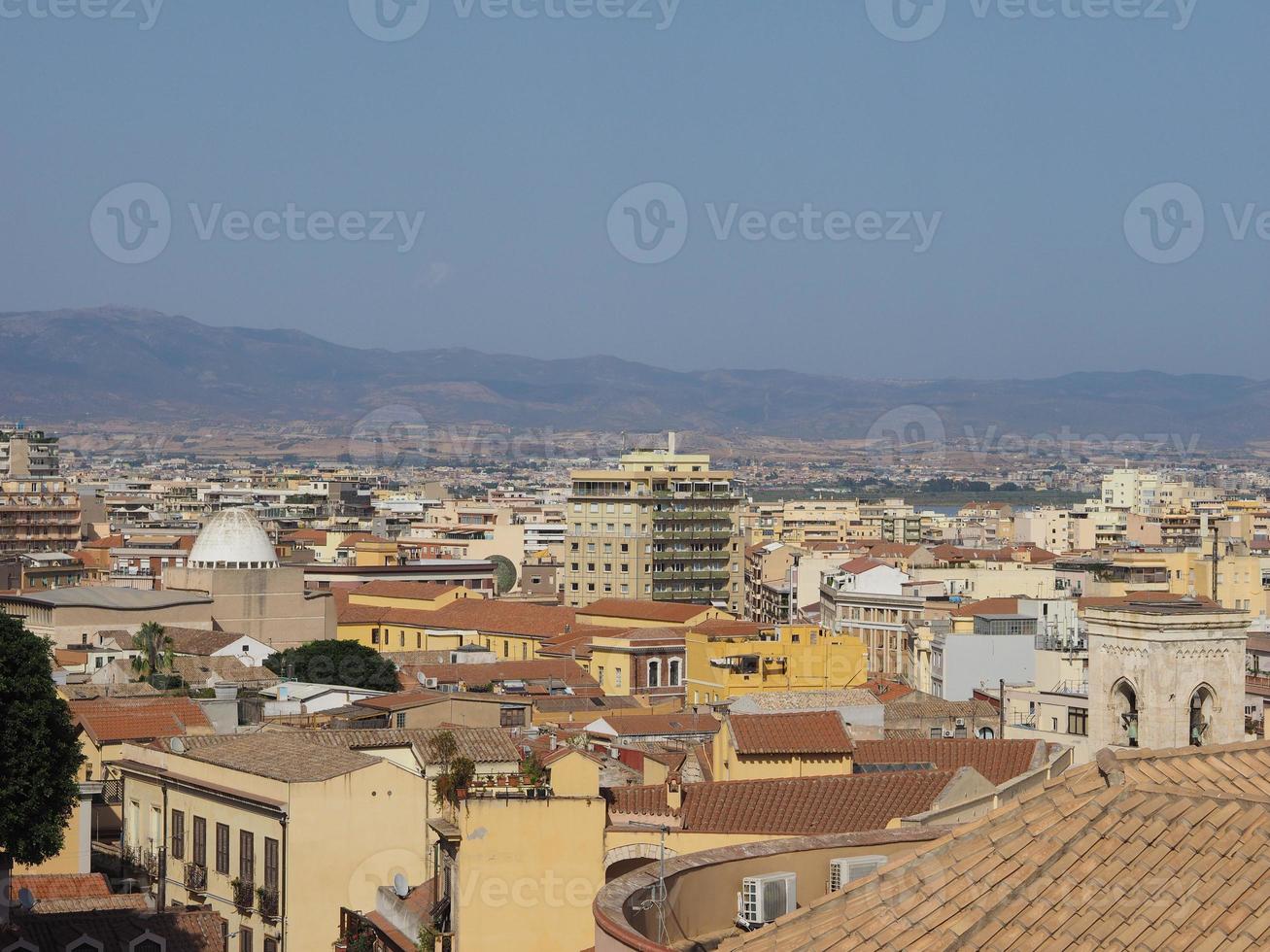 luchtfoto van cagliari foto