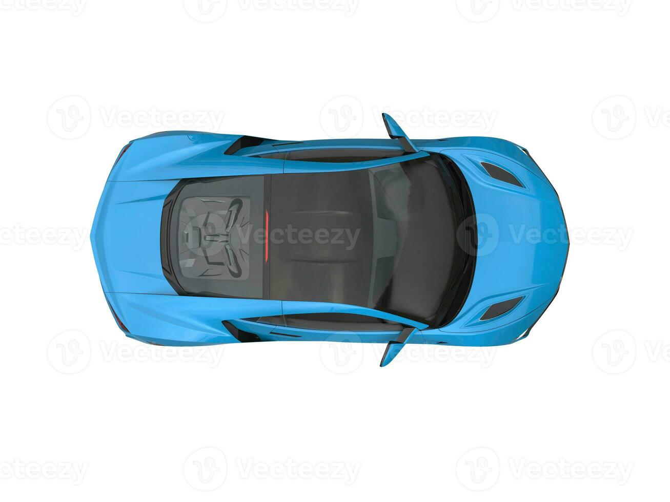 ontduiker blauw modern luxe sport- auto - top naar beneden visie foto