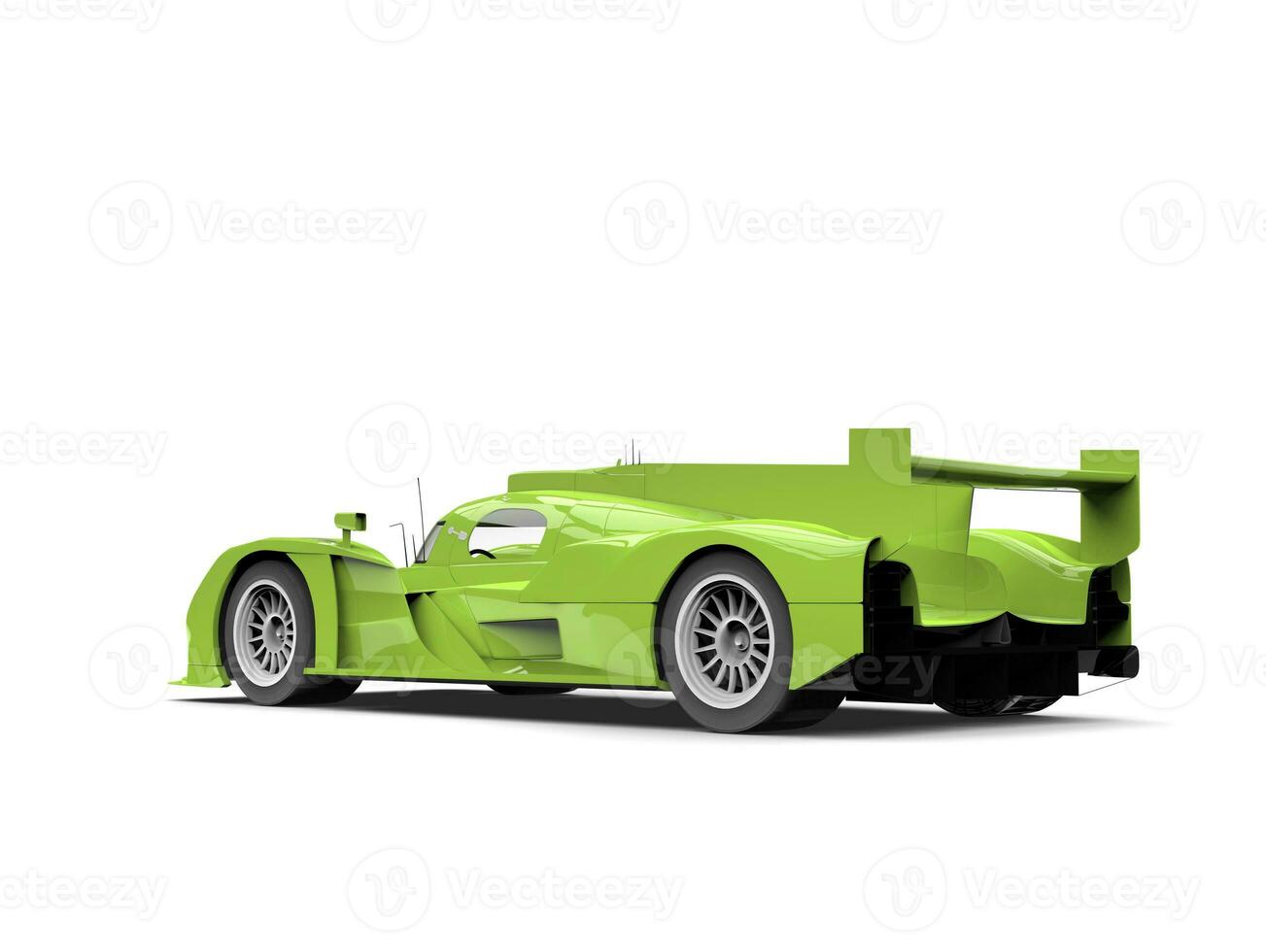 boos groen super ras auto - staart visie foto