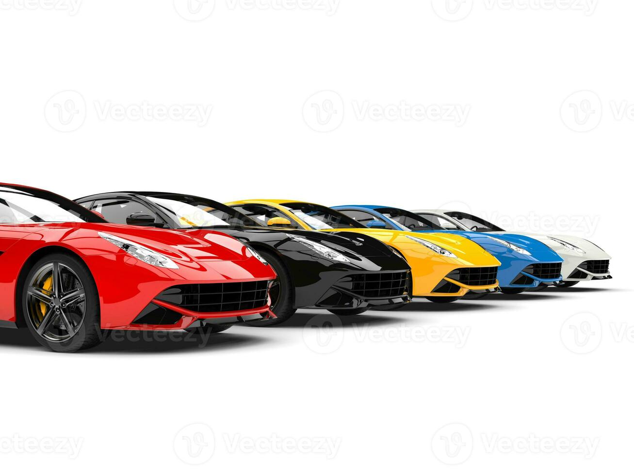 sport- concept auto's in divers kleuren foto