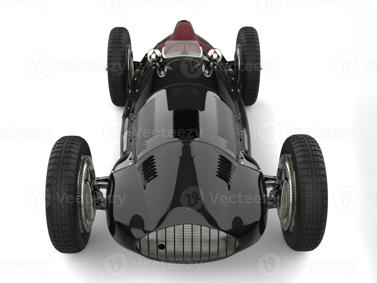 mooi wijnoogst zwart racing sport- auto - top naar beneden voorkant visie foto