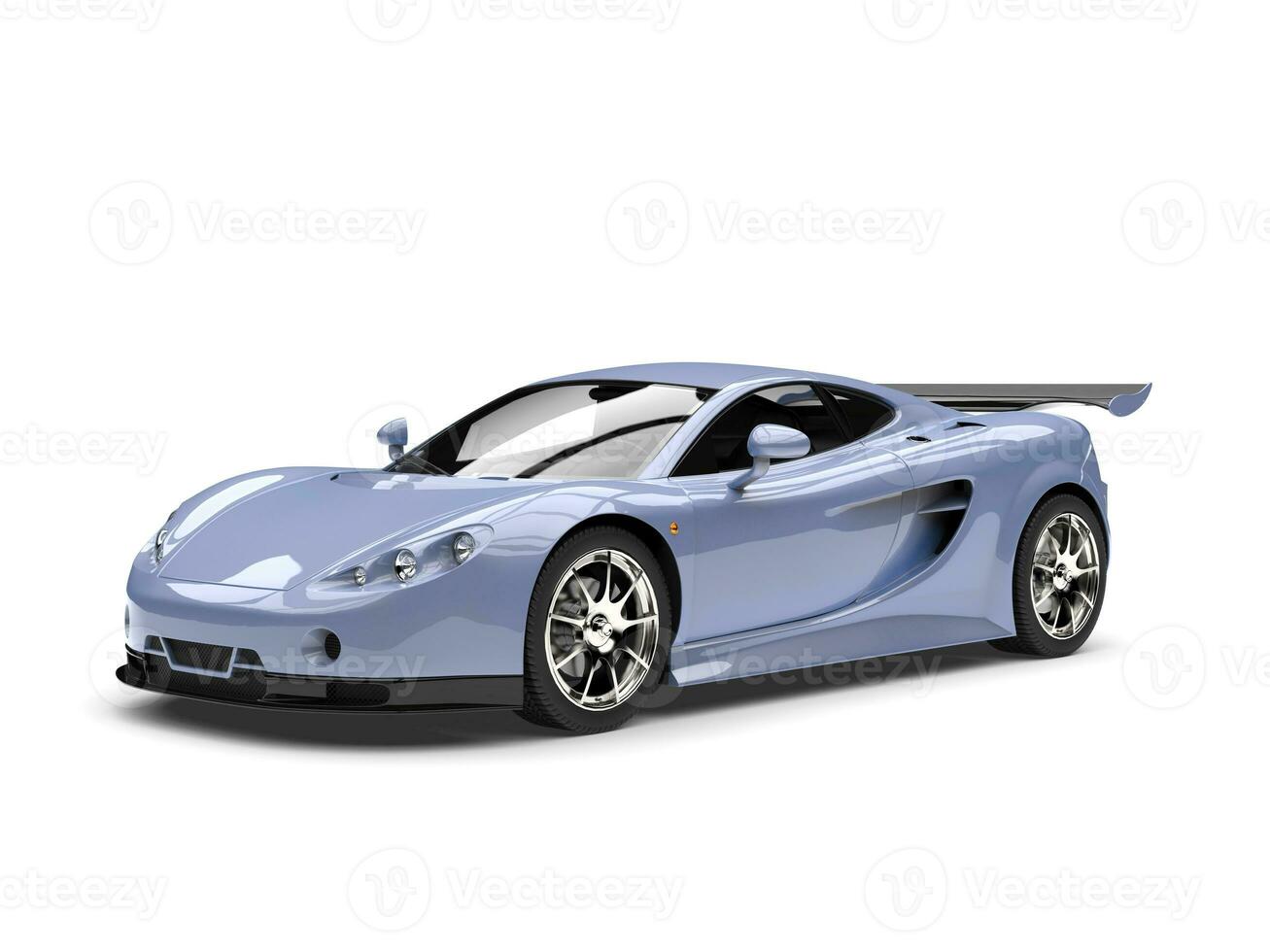licht staal blauw modern sport- super auto foto