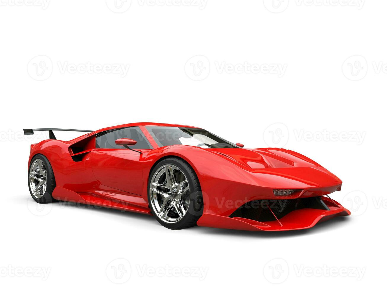 helder glimmend rood modern snel super auto foto