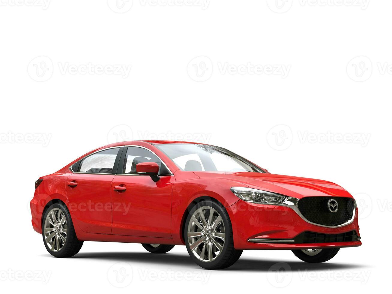 rood mazda 6 2018 - 2021 model- - schoonheid schot - 3d illustratie - geïsoleerd Aan wit achtergrond foto