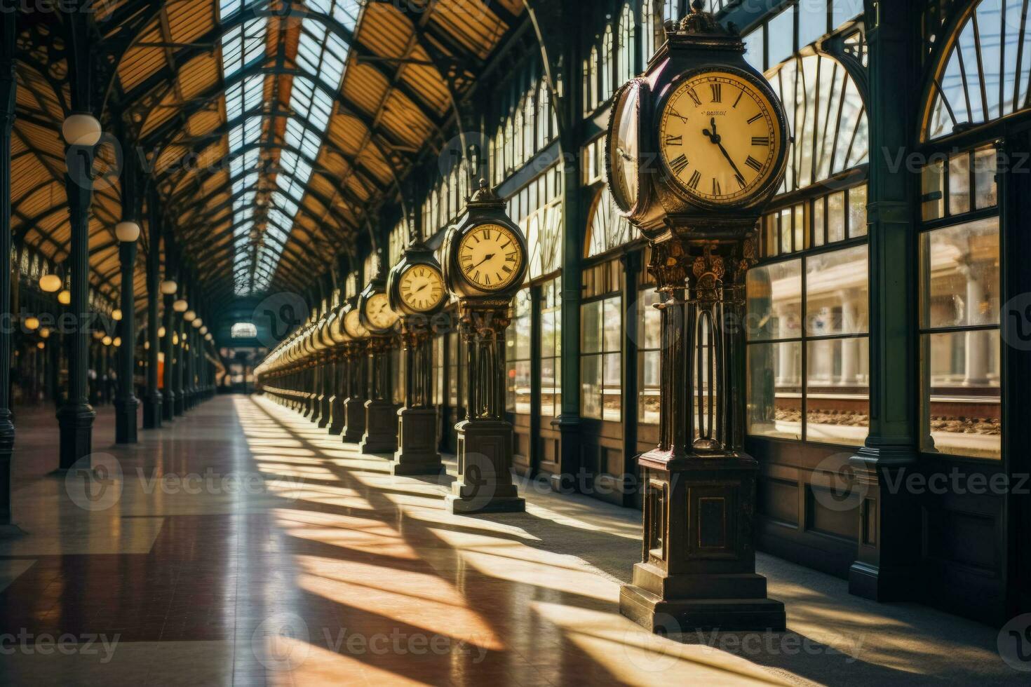 iconisch trein station oriëntatiepunten en bewegwijzering foto