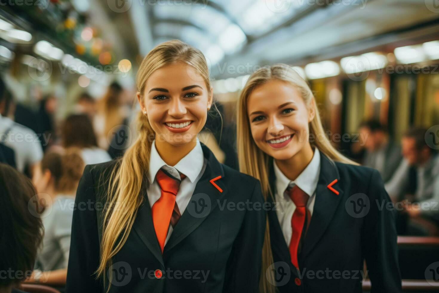 trein bedienden het verstrekken van onderhoud naar reizigers foto