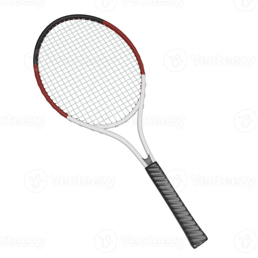 tennis racket - wit met zwart handvatten foto