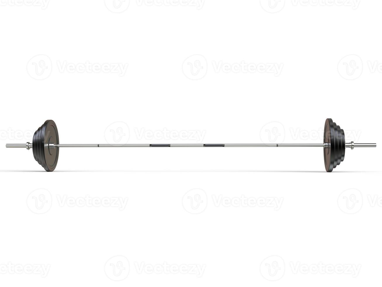 barbell gewicht - voorkant visie - Aan wit achtergrond foto