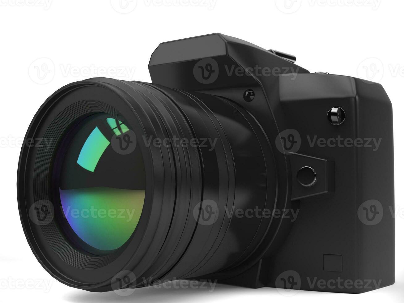 modern zwart foto camera - voorkant detailopname schot