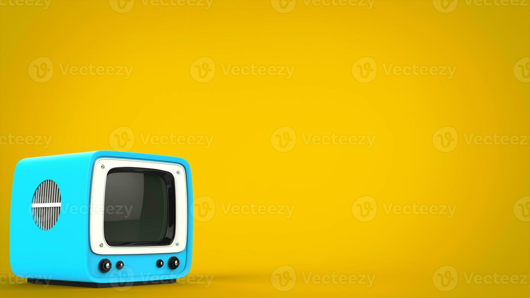 baby blauw retro stijl TV foto