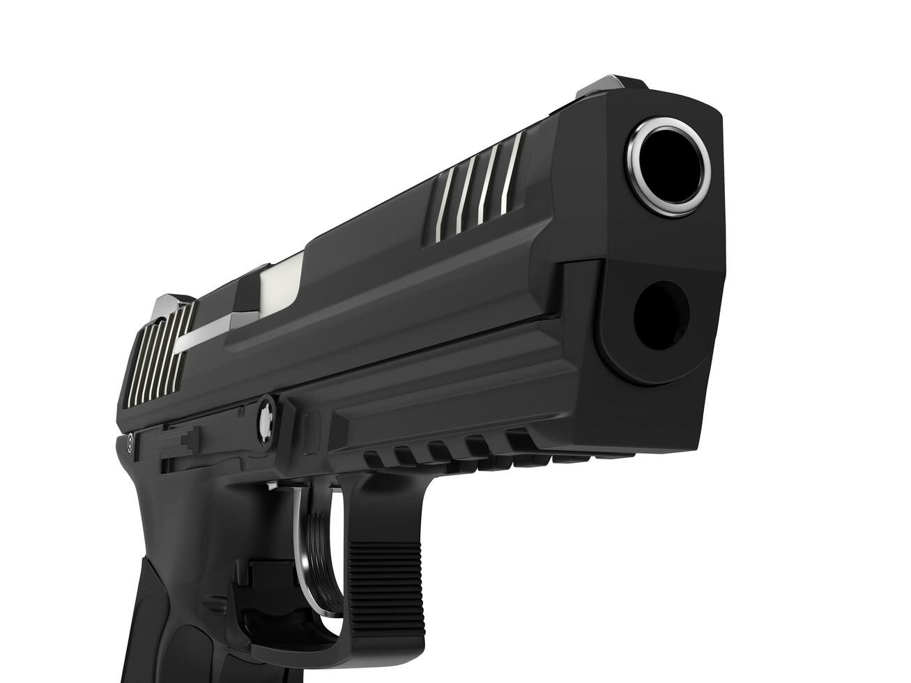 modern zwart semi automatisch kant arm - pistool - detailopname schot foto