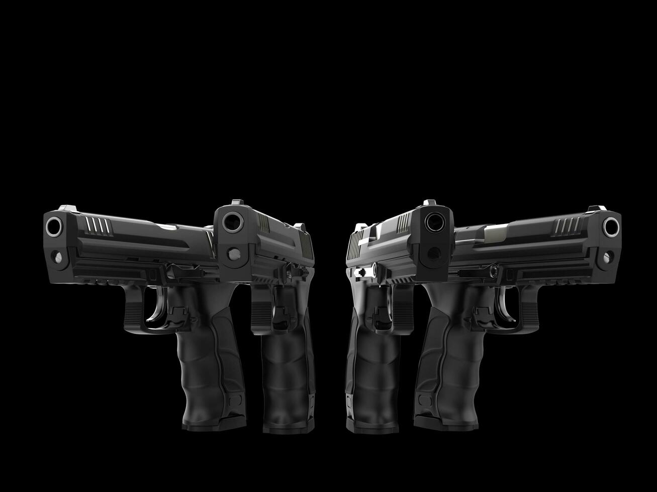 modern zwart semi automatisch pistolen foto