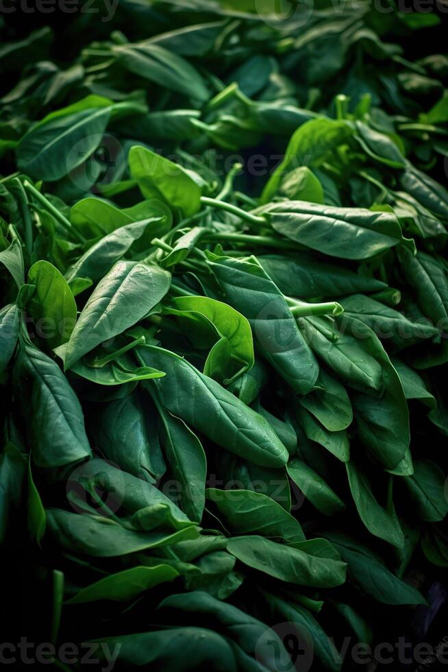 realistisch foto van een bundel van kangkong. top visie groenten landschap. ai gegenereerd