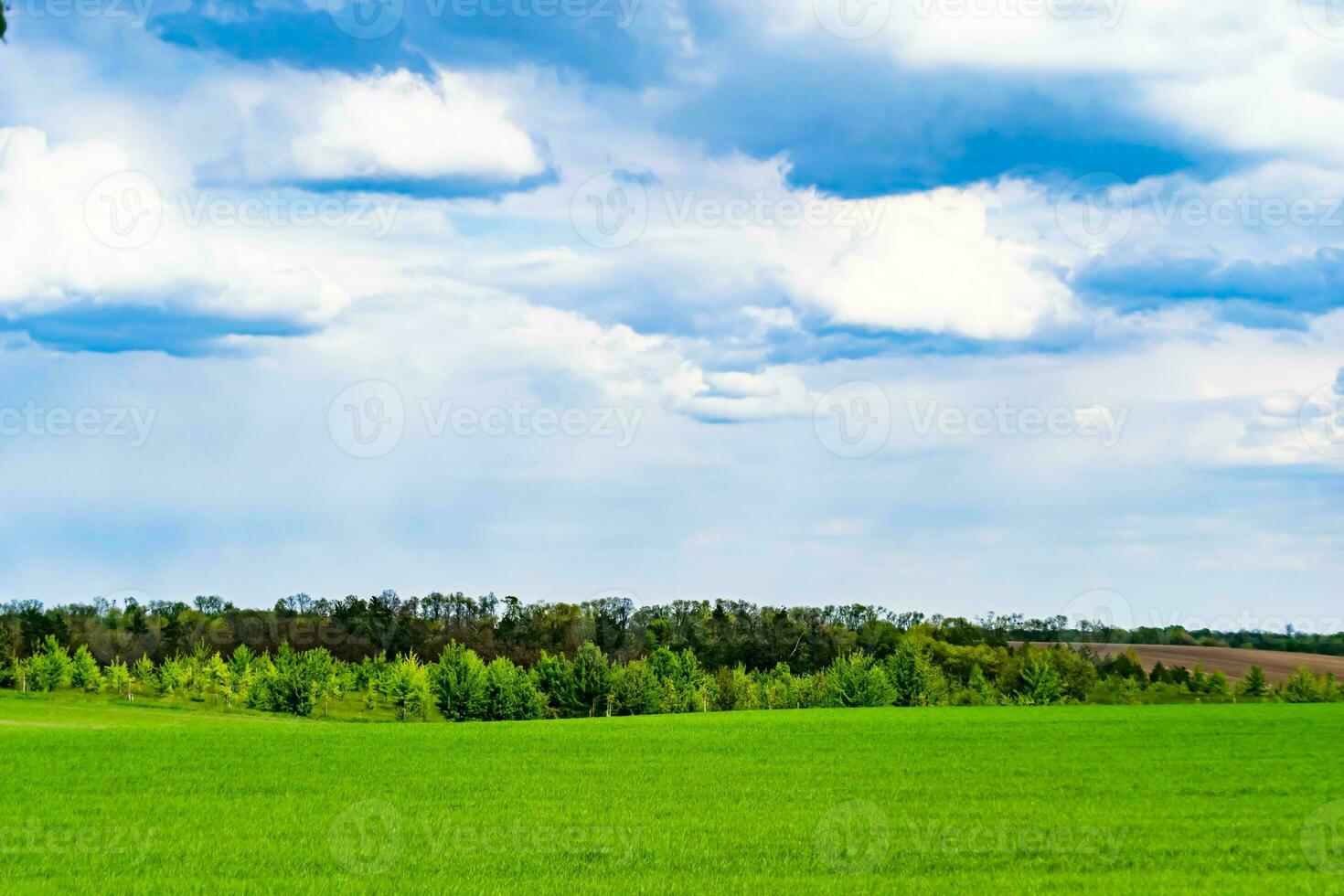 mooi horizon landschap in dorp weide Aan kleur natuurlijk achtergrond foto