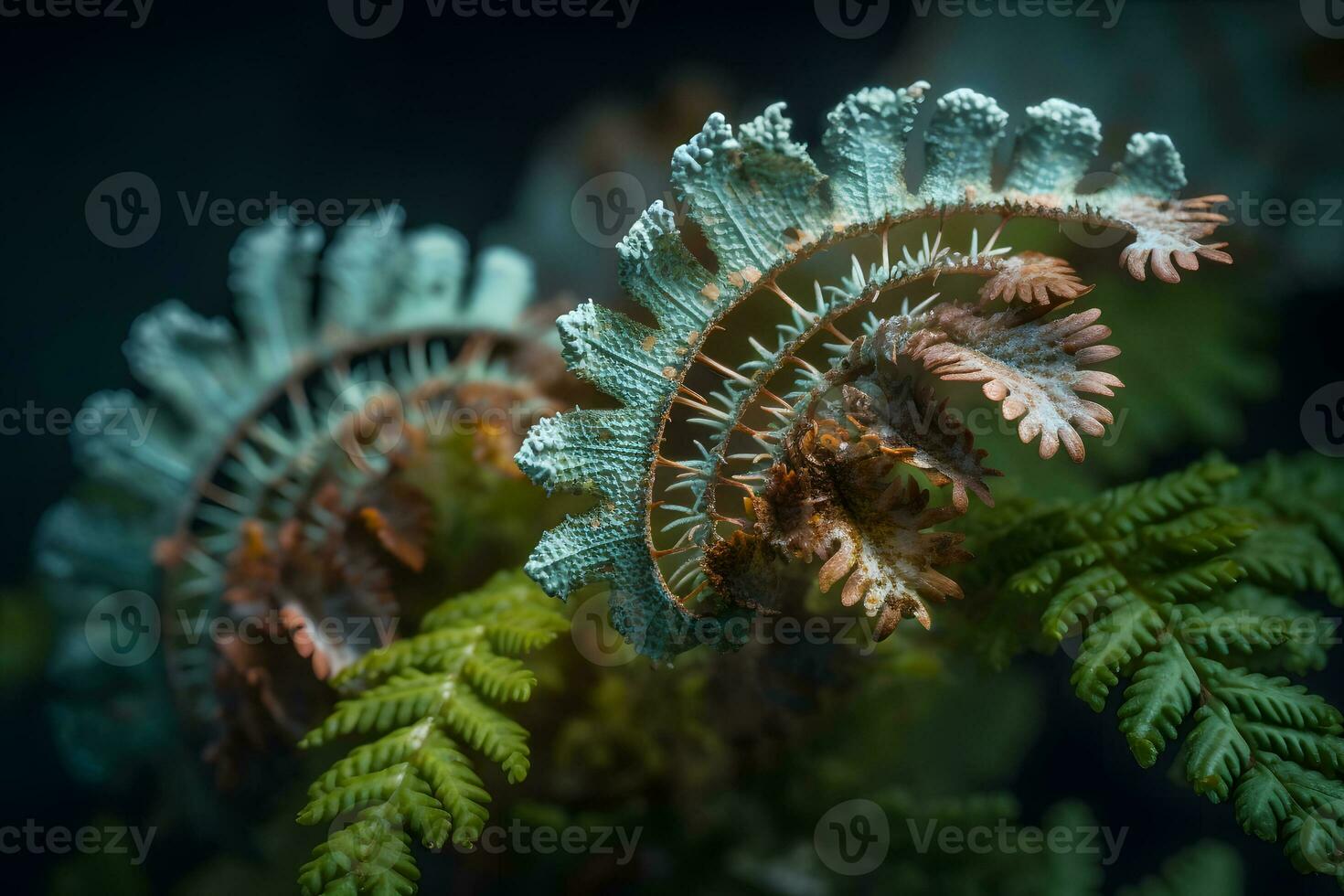 macro beeld van een bijzonder fabriek. neurale netwerk ai gegenereerd foto