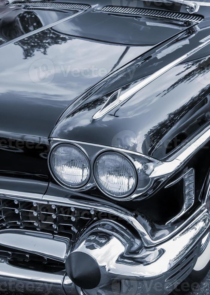 hoofdlamp van klassieke Amerikaanse auto foto