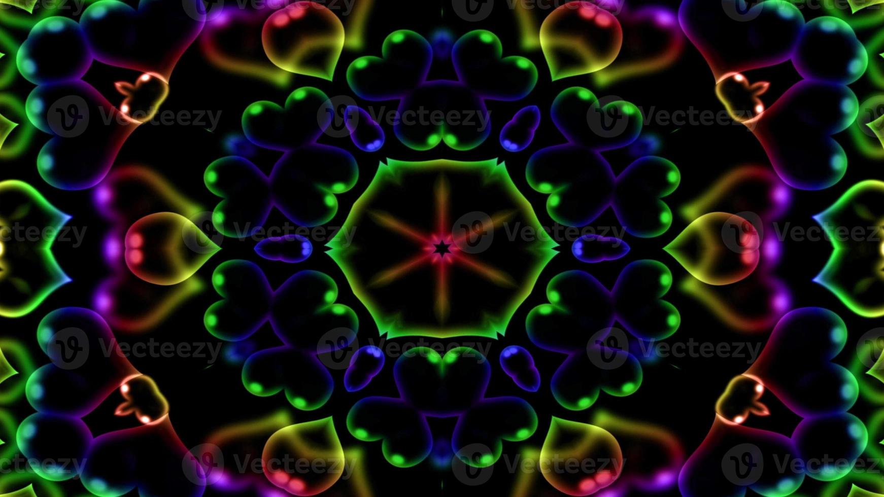 kleurrijke glanzende en hypnotiserende caleidoscoop foto