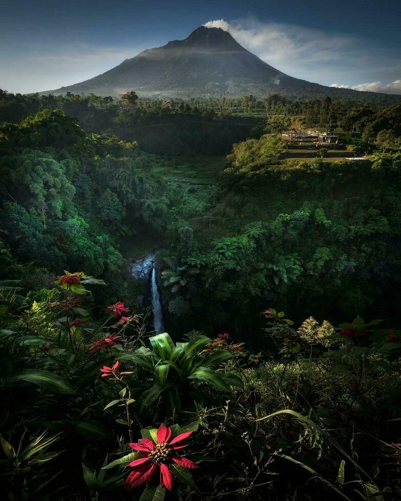 onthullend de zuiver schoonheid van natuur in een prachtig landschap, in Indonesië foto