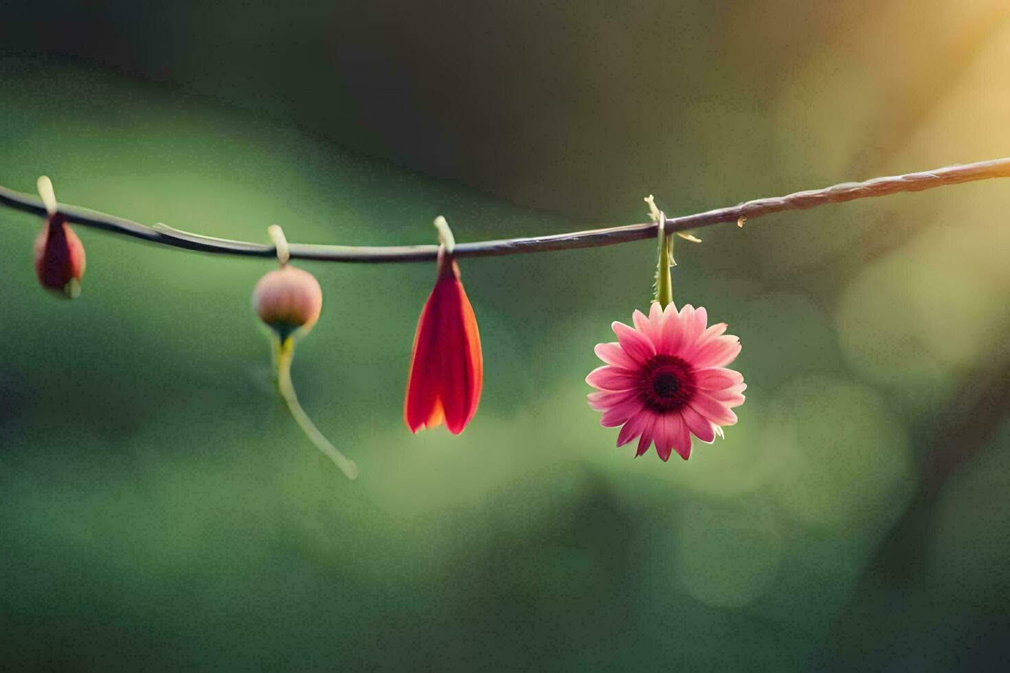 foto behang de zon, bloemen, de zon, de zon, de zon, de zon,. ai-gegenereerd