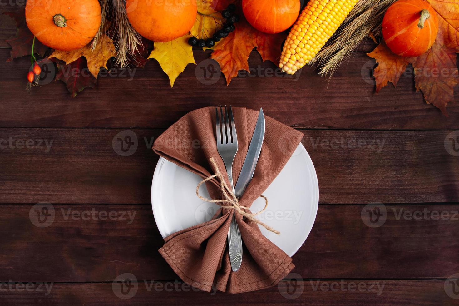 feestelijke tafelaankleding voor Thanksgiving foto