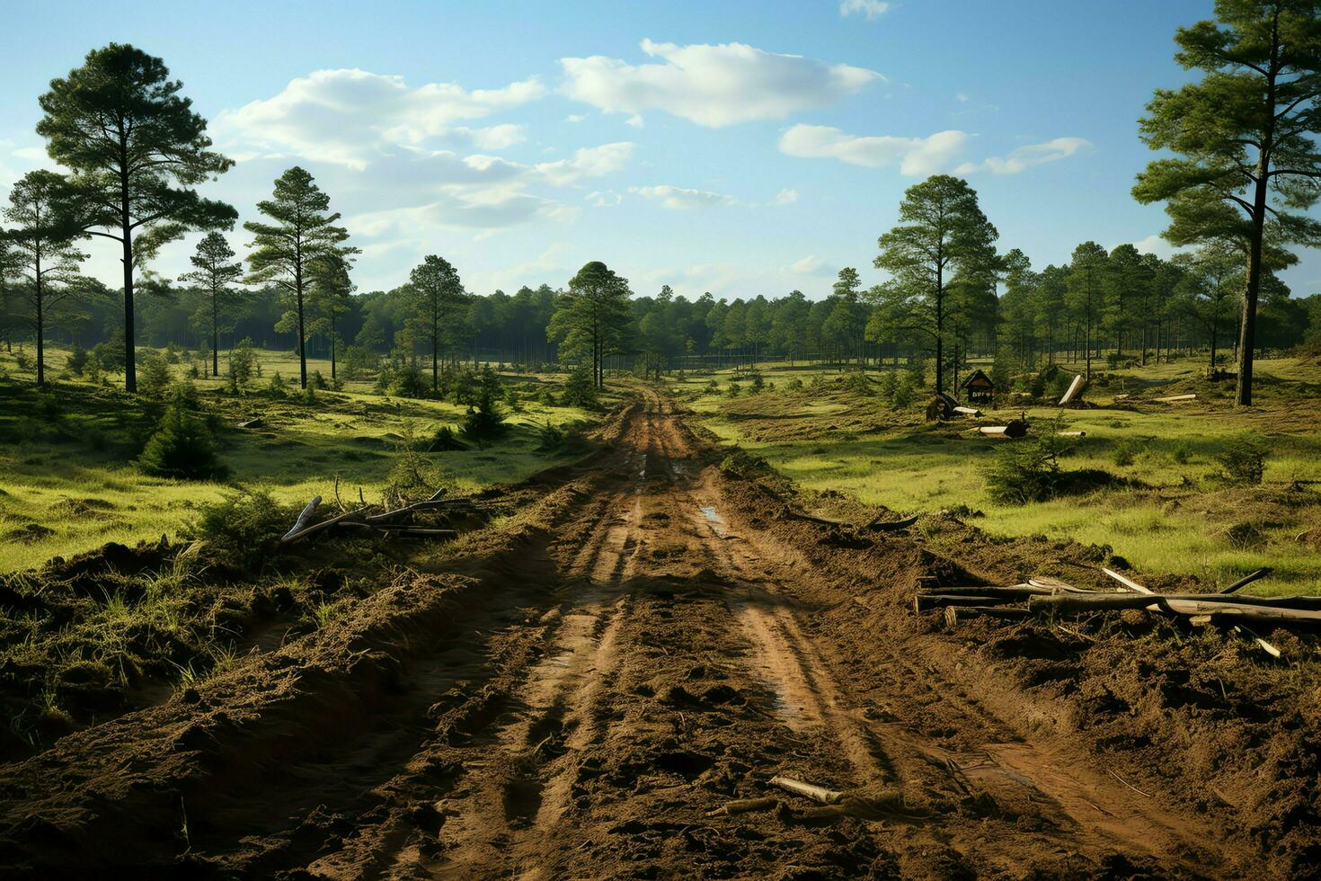 mooi visie van een thee veld- plantage, wijngaard boerderij of aardbei tuin in de groen heuvels Bij zonsopkomst concept door ai gegenereerd foto