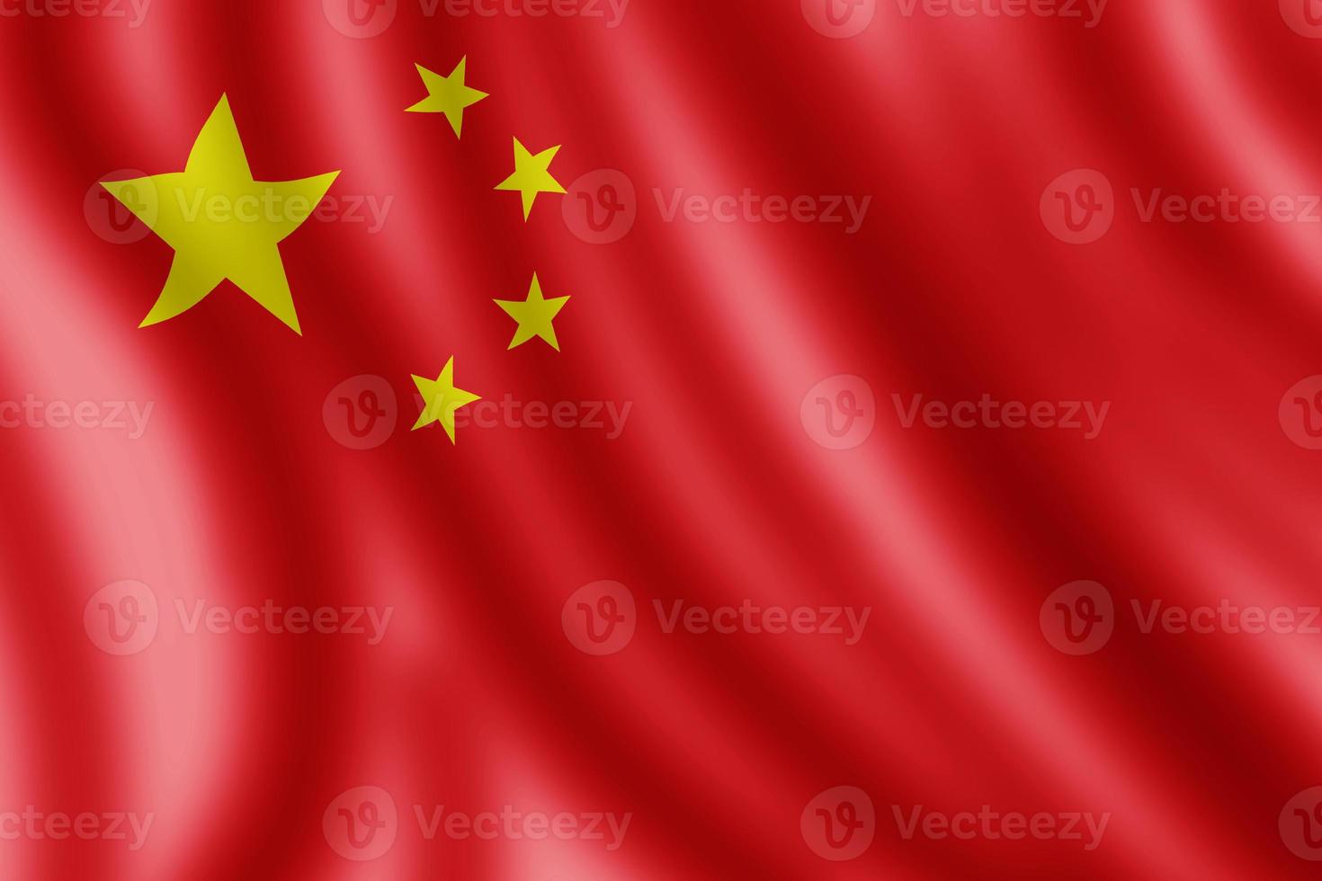 china vlag, realistische afbeelding foto