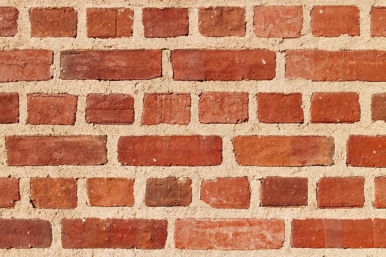 gesloten oranje bakstenen muur textuur. foto