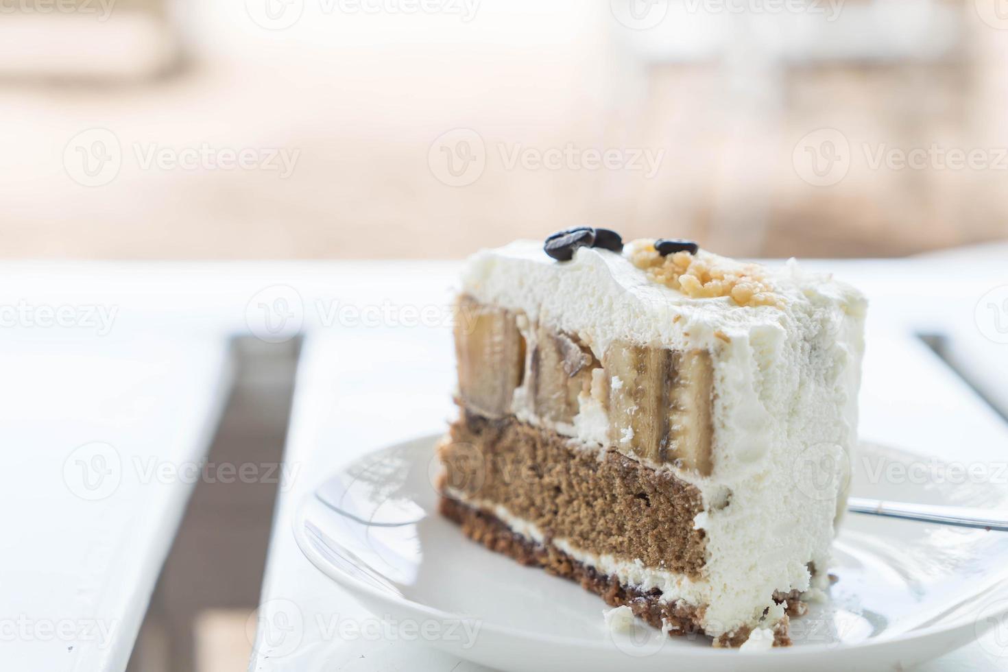 banoffee cake op bord foto