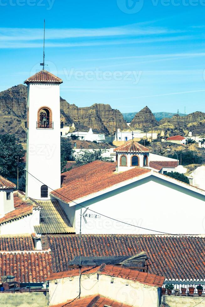 Guadix, dorpen in de provincie van Granada Andalusië, zuidelijk Spanje foto