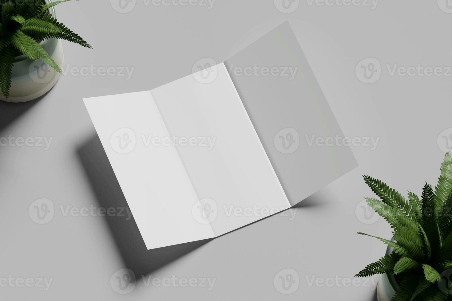 driebladige brochuremodel foto