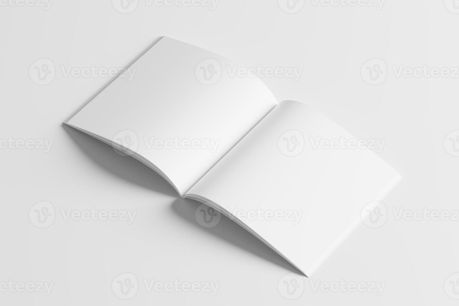 plein tijdschrift brochure 3d renderen wit blanco mockup foto