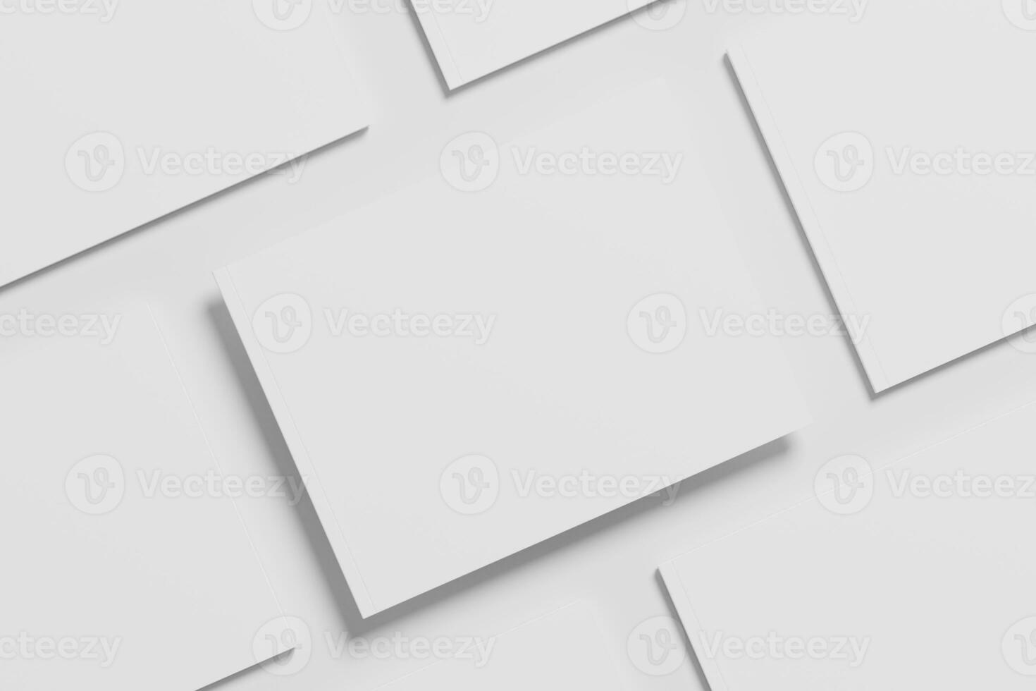 ons brief landschap tijdschrift 3d renderen wit blanco mockup foto