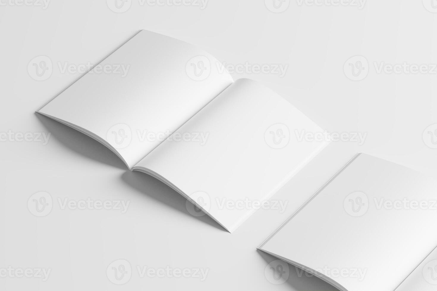 ons brief grootte tijdschrift brochure 3d renderen wit blanco mockup foto