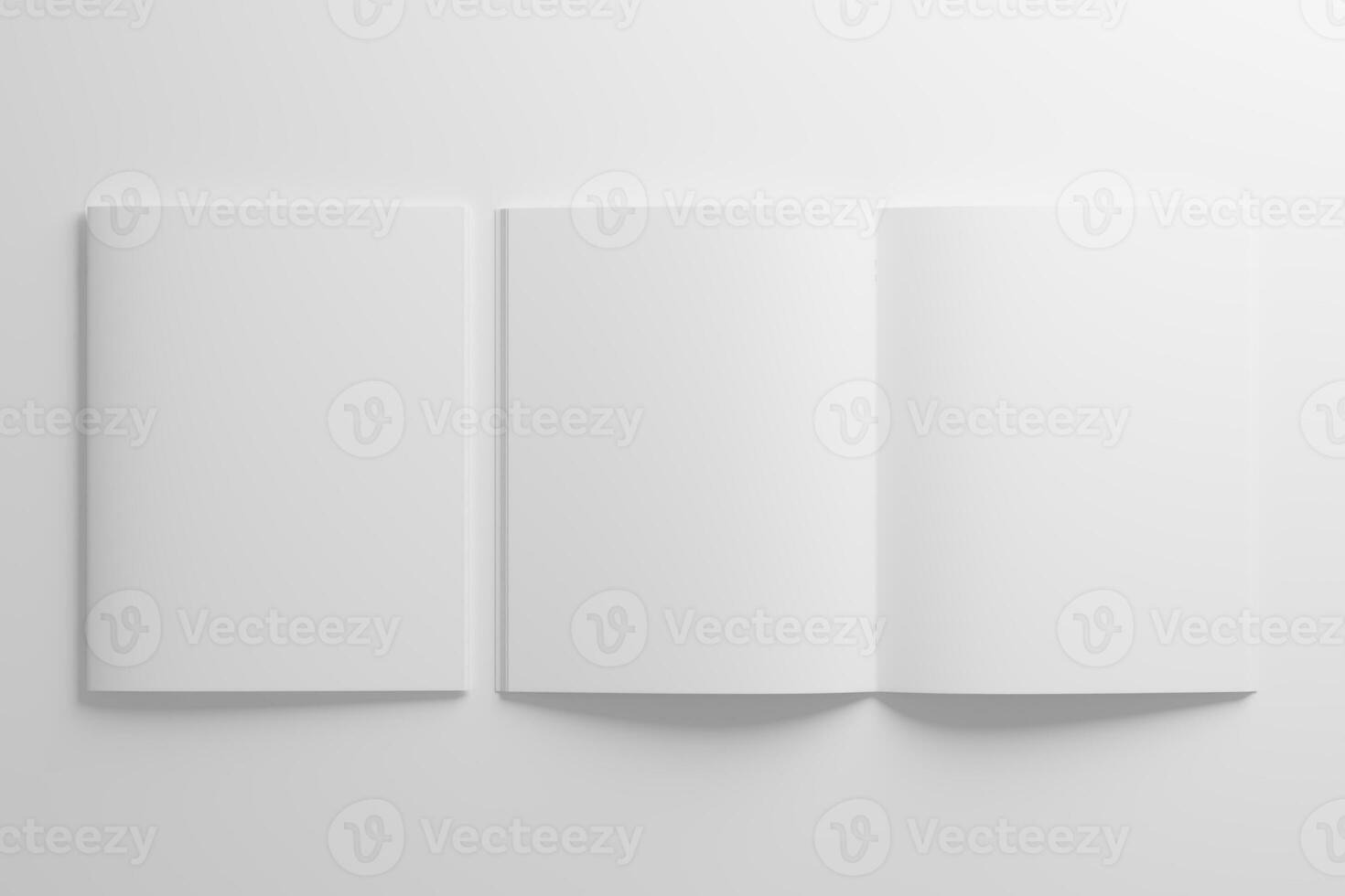 ons brief brochure catalogus wit blanco 3d renderen mockup foto