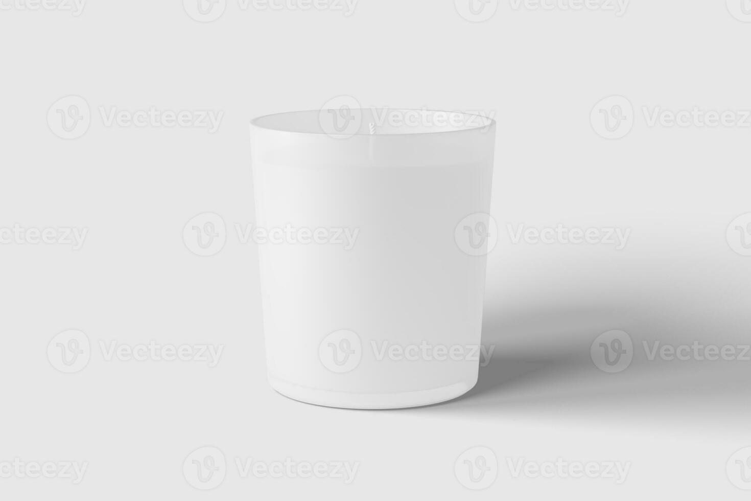 kaars glas verpakking 3d renderen wit blanco mockup foto