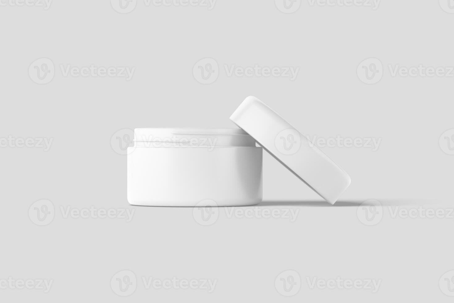 schoonheidsmiddelen verpakking fles pot 3d renderen wit blanco mockup foto