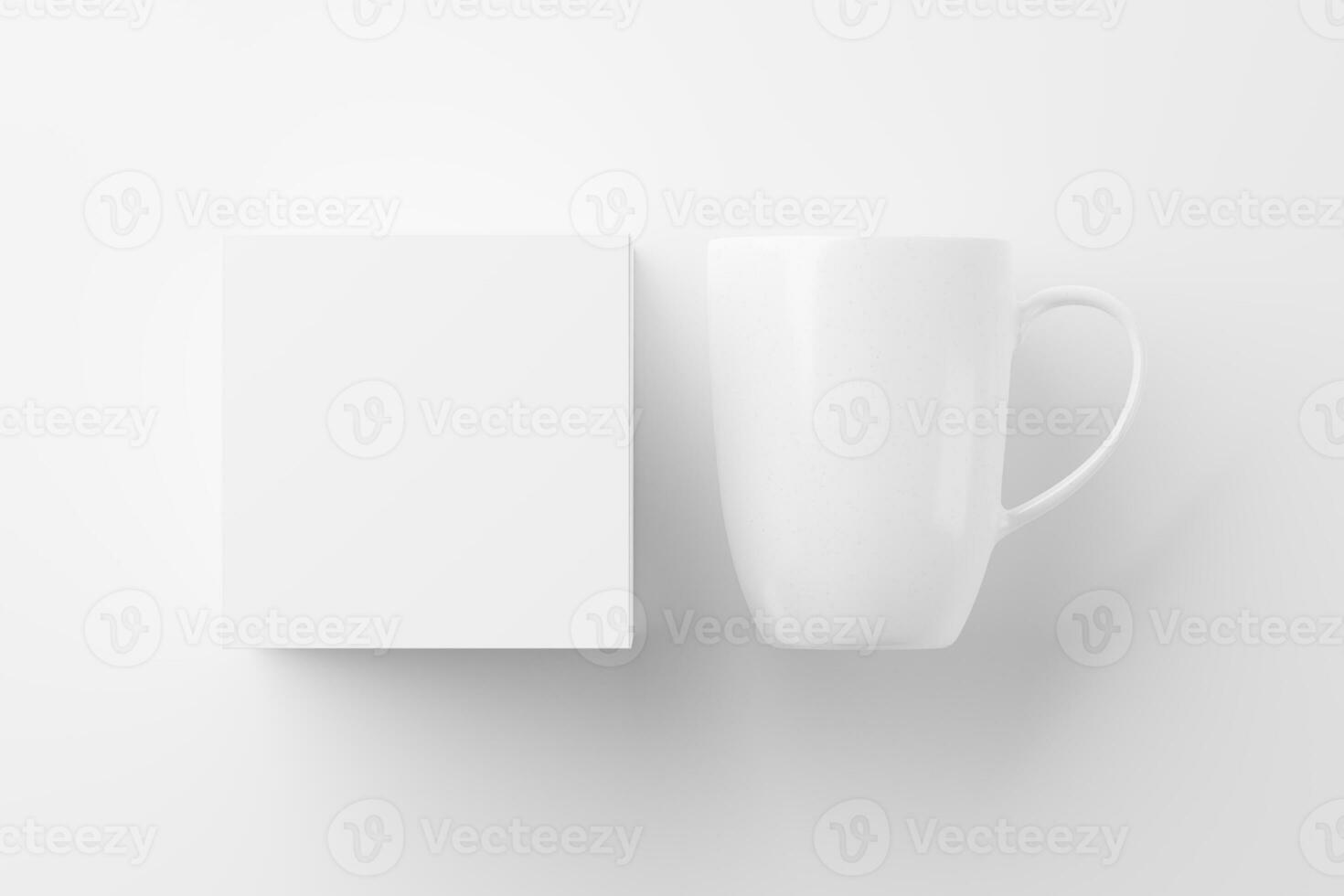 keramisch mok kop voor koffie thee wit blanco 3d renderen mockup foto