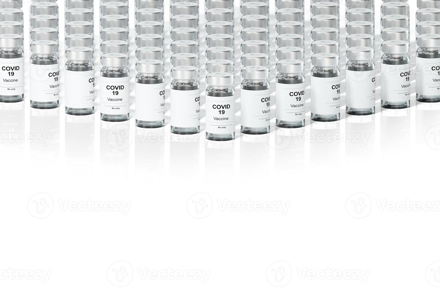 3D render vaccinatie, coronavirusvaccin. foto