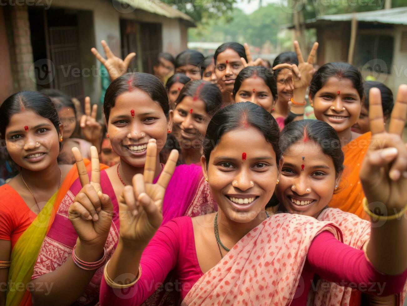 fotograaf van Dames wie optillen machtigen zich ai generatief foto