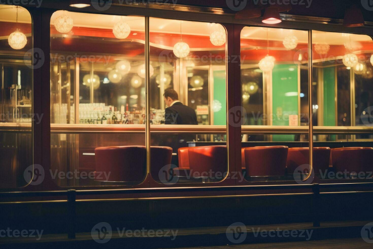 emotioneel gevolg neon retro stijl fotograaf van mensen ai generatief foto