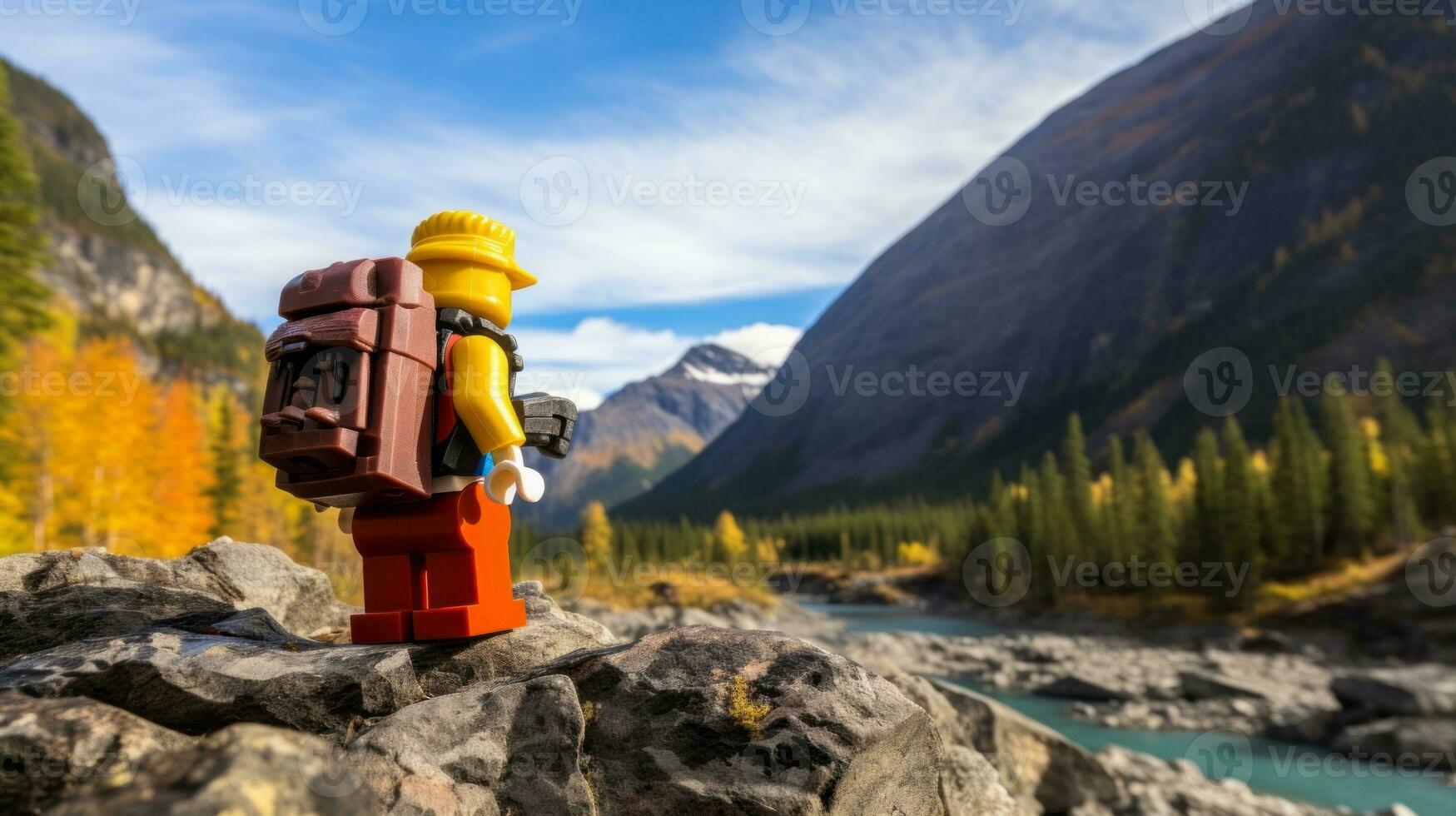 de episch zoektocht van Lego avonturiers ai generatief foto