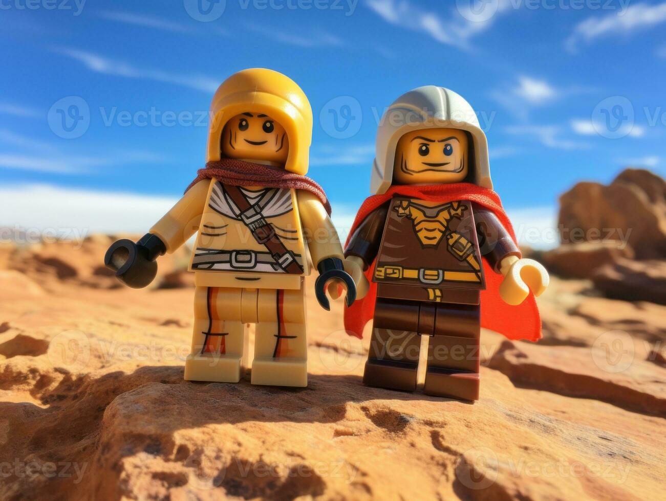 de episch zoektocht van Lego avonturiers ai generatief foto