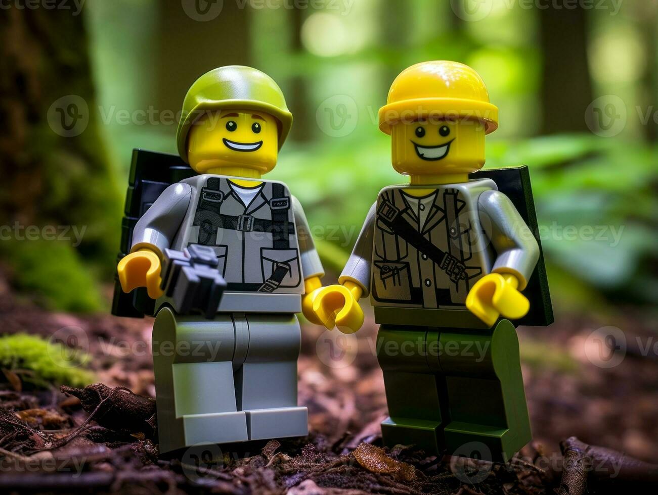 de episch zoektocht van Lego avonturiers ai generatief foto